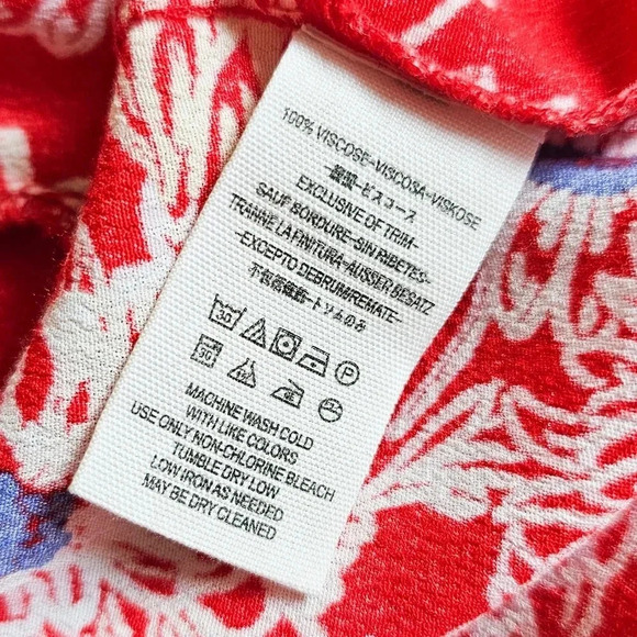 Free People Size XS Hawaiin printed v neck fit and Flare viscose dress pocke… - Picture 8 of 11